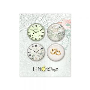 Buttony samoprzylepne Lemoncraft Daydream, 4szt
